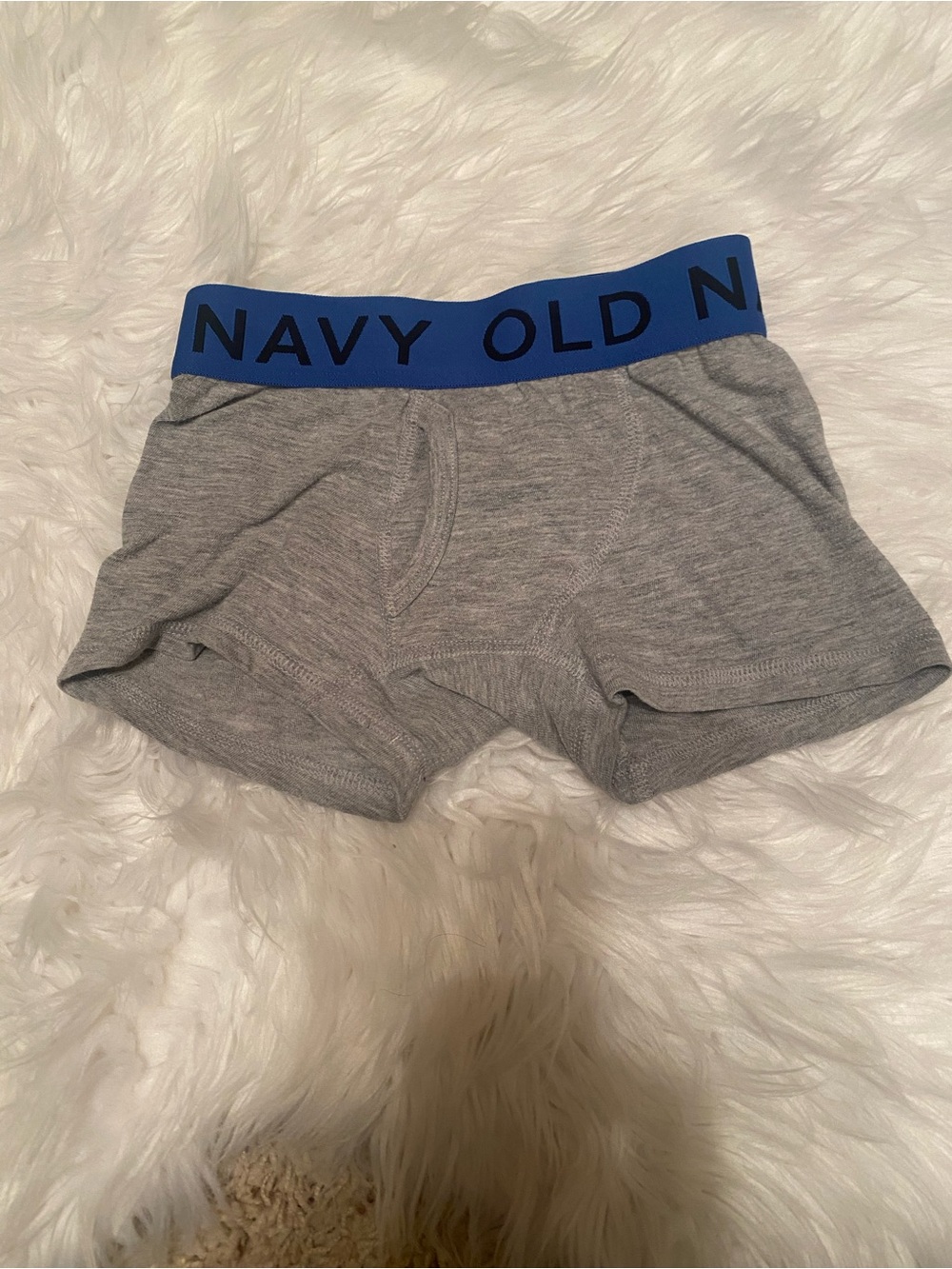 Old Navy Grey Boxer Briefs with Blue Logo Waistband size 4-5T EUC
